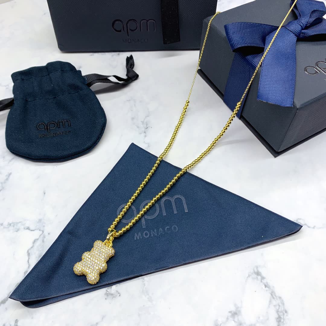 APM Monaco Aorm Bear Pendant Necklace